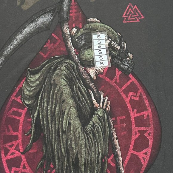 Howitzer Valhalla Graphic T-Shirt Black Short Sleeve Mens S 100% Cotton Patrioti - Picture 5 of 6